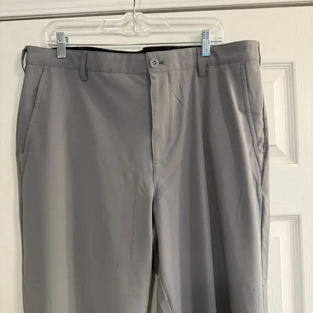 Izod Golf Chino Pants Mens 38x34‎ Gray Performance Stretch Office Casual Staple